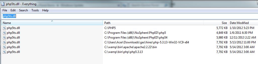 Cannot Load Php5ts Dll Files